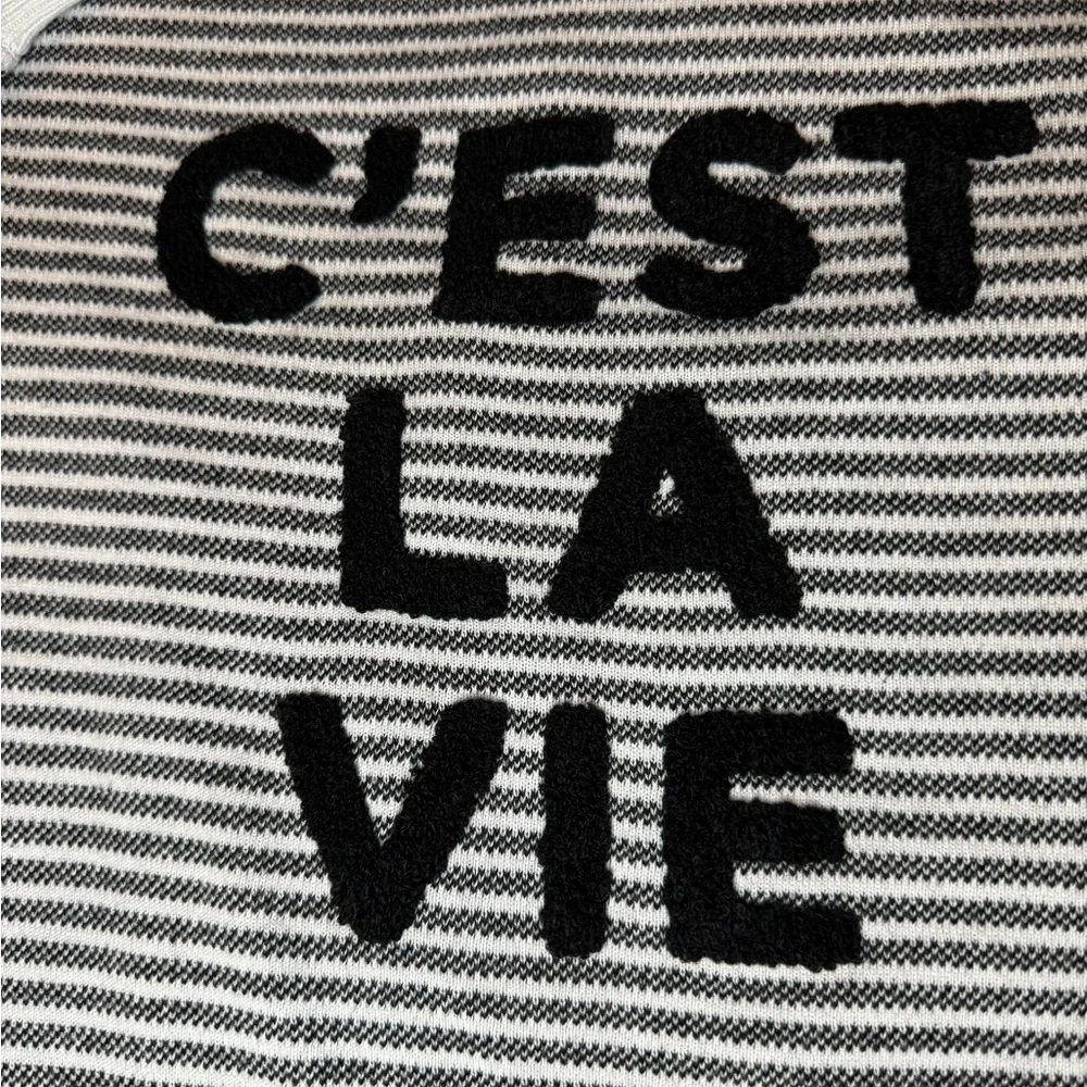 Karl Lagerfeld Black and White Striped Sweater - Picture 10 of 11